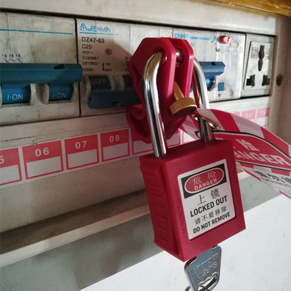 Ruitutedianzi Circuit Breaker Lockout Device with Screw Circuit Lock Universal Single and Multi Pole Breakers, Safe