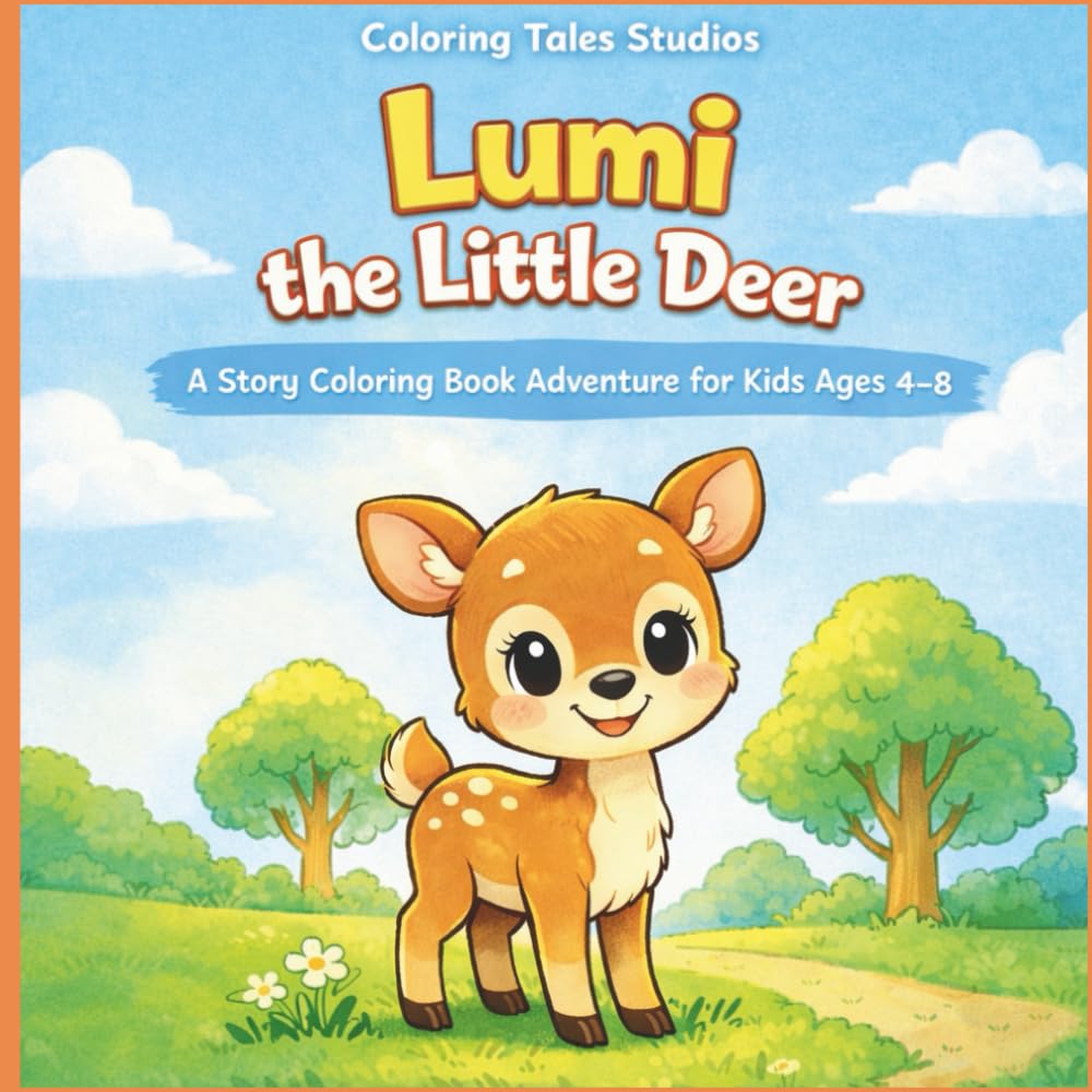 Lumi the Little Deer: A Story Coloring Book Adventure for Kids Ages 4–8