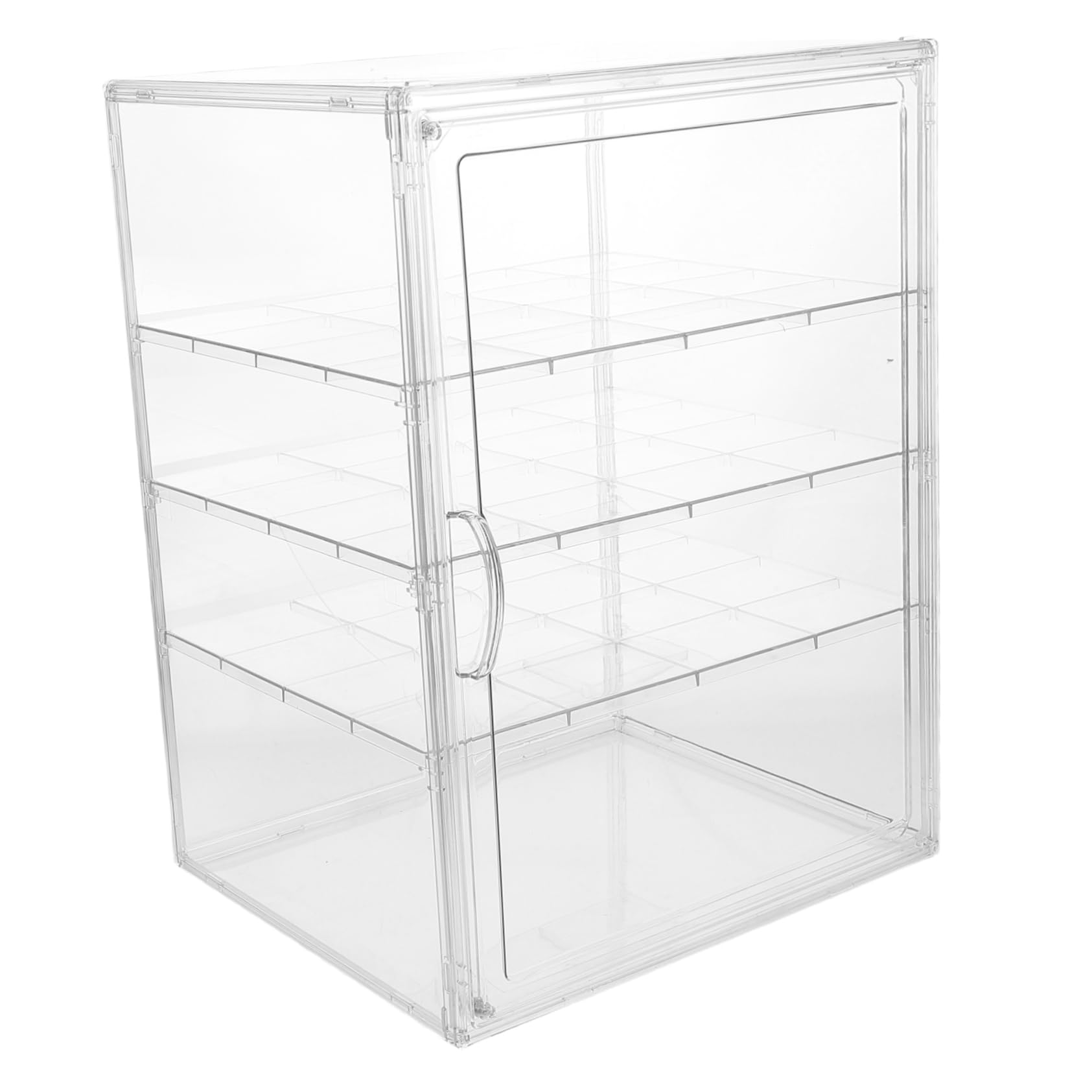 Vitrina de Postres de Mostrador 4 Niveles Pet Ajustable | Desmontable, Diseño Transparente, para Pan y Pasteles, Uso en Cocina o Panadería