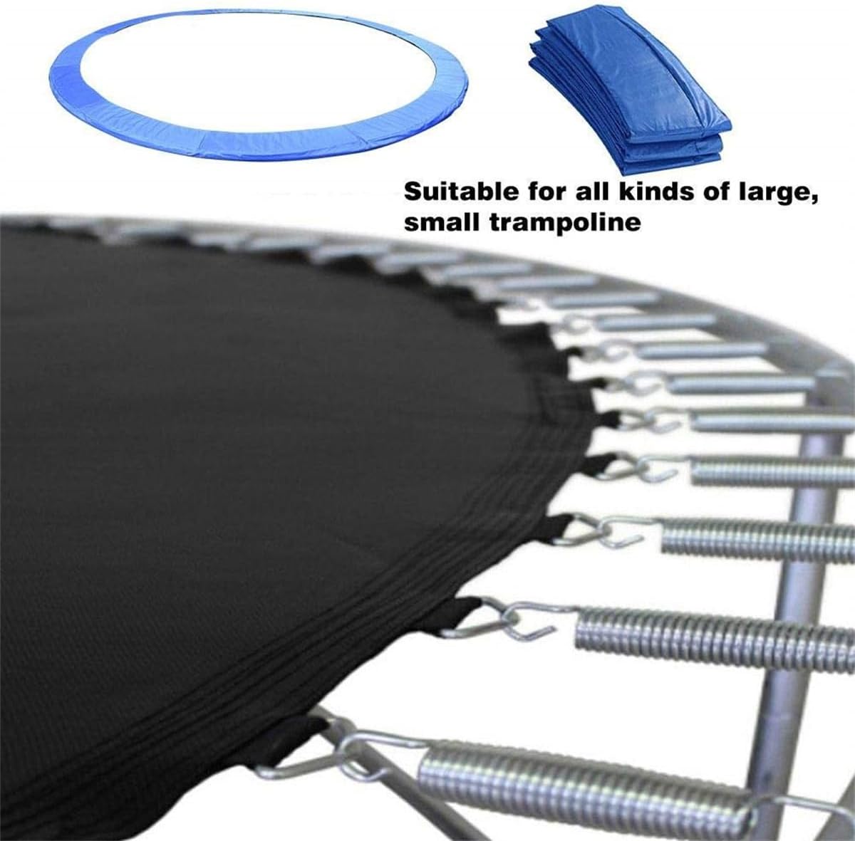 6FT,8FT,10FT,12FT,14FT,15FT,16FT Trampoline Replacement Pad Lightweight Durable Springs Protection Pad Round Trampoline Accessories