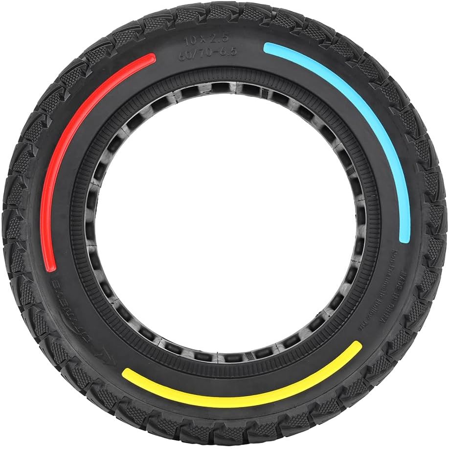 Solid Tire 10x2.5 Compatible with Segway Ninebot Max G30P G30LP Gotrax G5 G6 Hiboy Titan Pro MAX3 Electric Scooter - Puncture Resistant 60/70-6.5 Tire