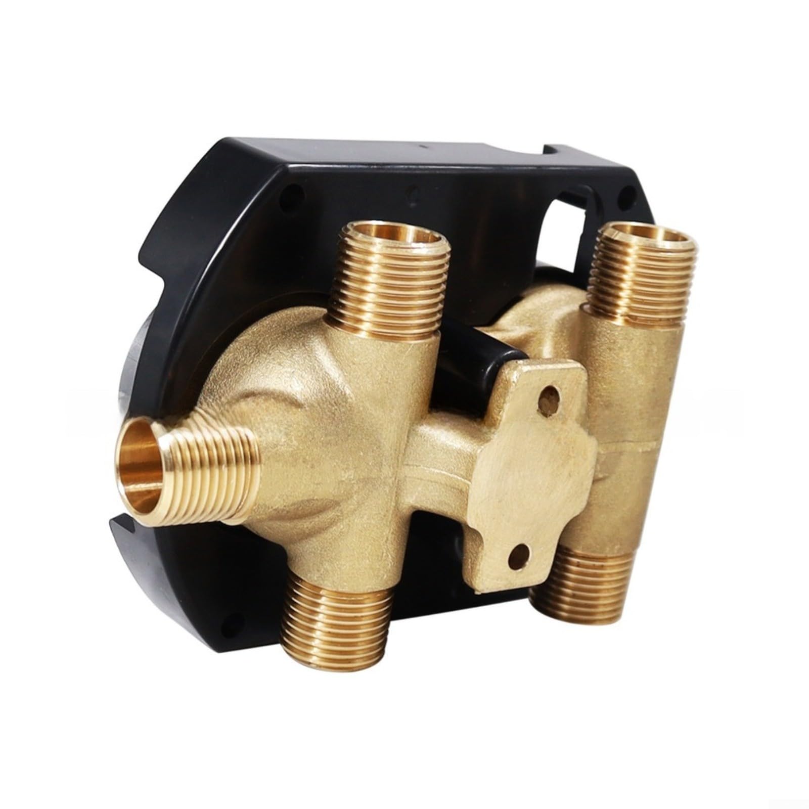 Válvula de control de ducha R22000 Válvula de mezcla de desviador de 6 posiciones de 3 vías Construcción de cobre Diseño compacto para negro
