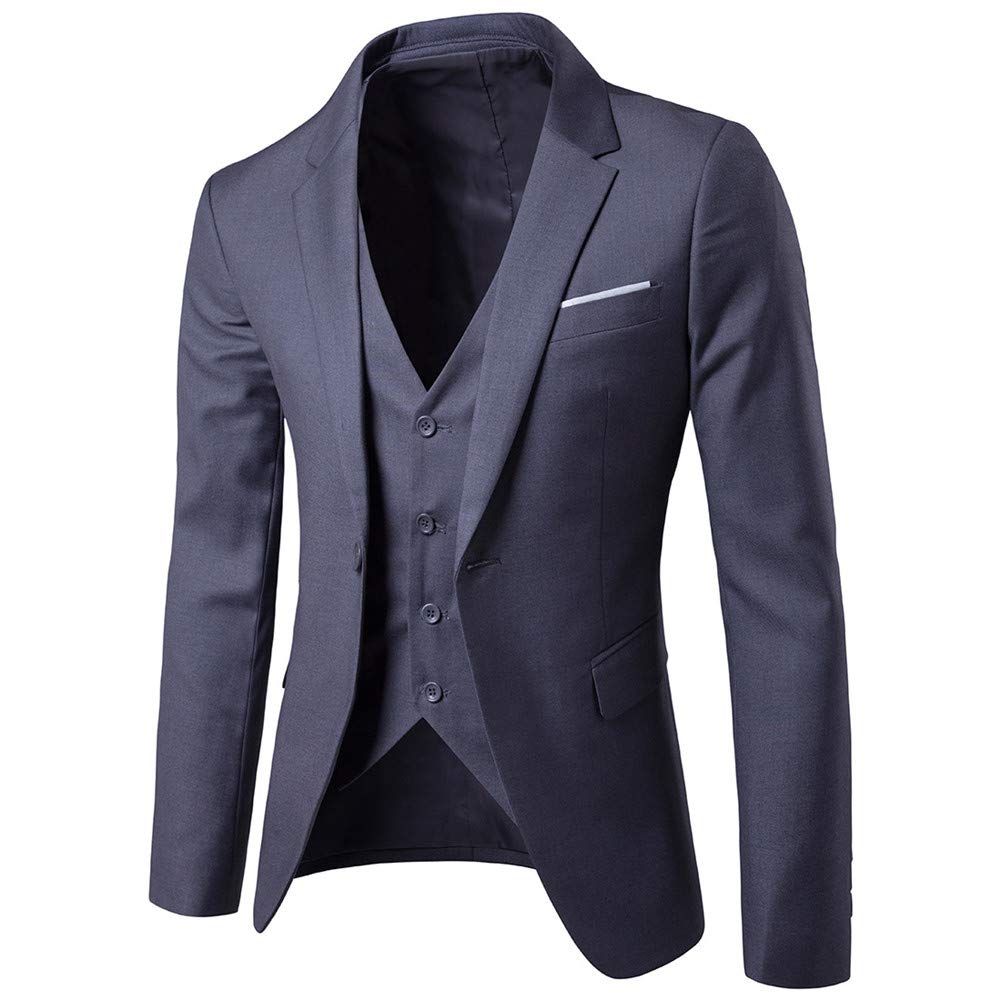 MISSMAOM Abito Uomo 3 Pezzi - Classico e Elegante - Matrimonio Festa e Affari