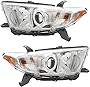 For Toyota Highlander Headlights Lamps Set 2011 2012 2013 Halogen Driver and Passenger Side