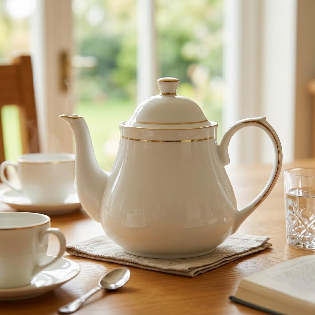 Femora Gold Line Tea Pot & Kettle - 1000ml -2