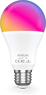 Smart Alexa Light Bulb,16W(150W Equivalent) 1600Lumen Ultra Bright E26 A19 Led Full Color Changing WiFi Light Bulb,Smart Bulb Work with Alexa,Google(No Hub Required),High Lumen Smart Light Bulbs