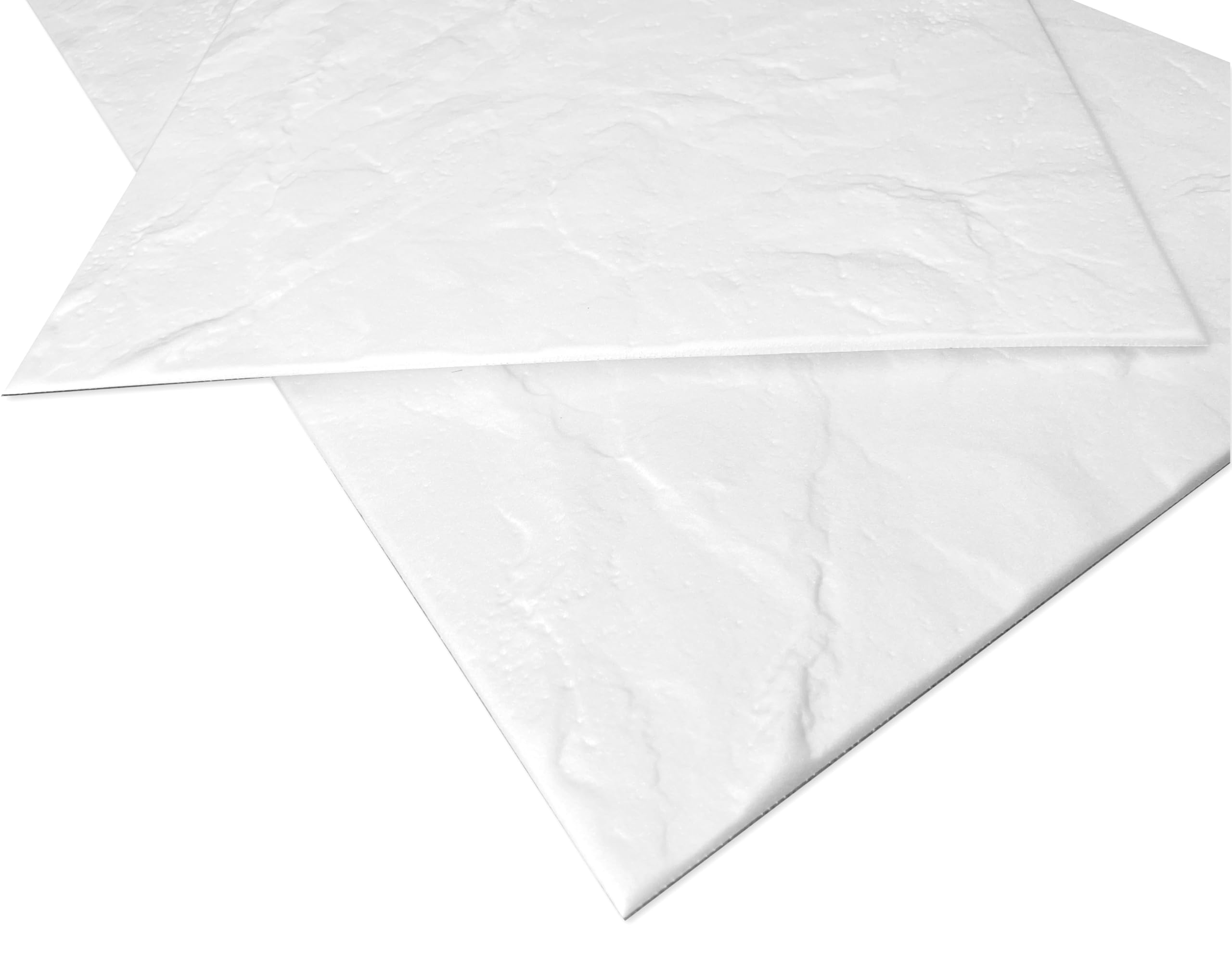 Deccart - Panele ścienne 100x50 cm - Panele ścienne - Panele - Okładziny ścienne wewnętrzne, okładziny sufitowe, Panel styropianowy, imitacja kamienia - Biały blok skalny - 24 sztuki (12 m²)