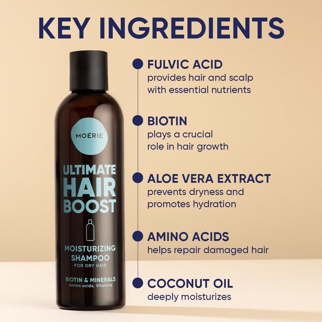 Moerie Ultimate Hair Growth Shampoo, for Longer Thicker, Fuller Hair, Vegan Friendly Volumizing Products - Image 2