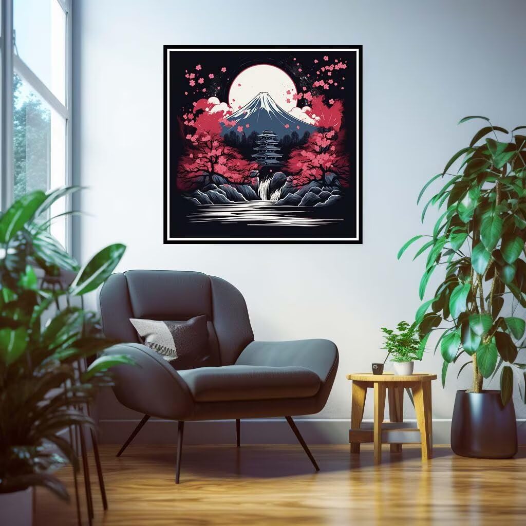 Diamond Painting Erwachsene Berg Fuji, 5D Diamant Painting Bilder -L51