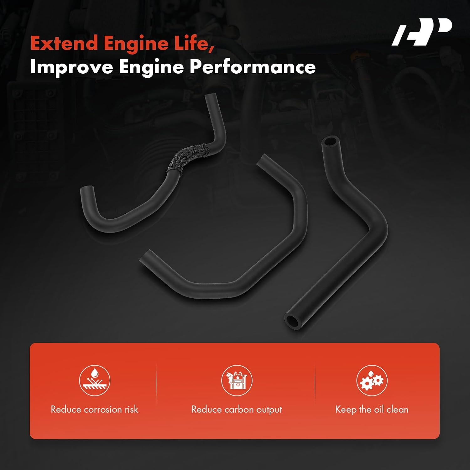 A-Premium Engine Crankcase Breather Hose Compatible with Nissan Frontier 2007-2019, Pathfinder 2005-2012, Xterra 2008-2015, NV1500 NV2500 NV3500 2012-2018 2020-2021, 4.0L