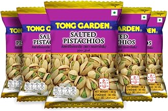 Tong Garden Imported 30Gm Salted Pistachios | Pista Dry Fruit | Delicious & Nutritious | Rich in Dietary Fiber & Protein (Pack of 5)