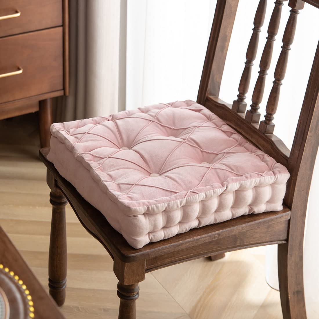Coussins de chaise en velours de qualité avec losanges raffinés