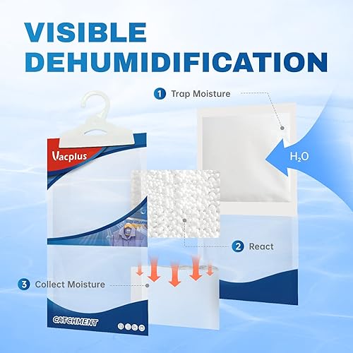 Miniatura 5 de Vacplus Paquetes absorbentes de humedad, paquete de 30 paquetes sin fragancia, paquetes de humedad, paquetes desecantes, bolsas deshumidificadoras