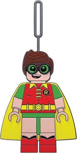 Lego Batman Movie Robin - Etiqueta de silicona para equipajemochila (51751), identifica equipaje para vacaciones de primavera o vacaciones de verano