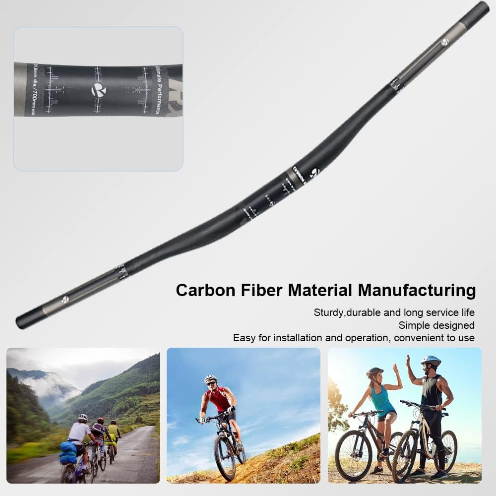 MTB Handlebars Carbon Mountain Bike Handlebars 31.8 Riser Handlebars Carbon Fiber 760/780/800/820mm Bike Handlebars MTB Handle Bars Fixie Handlebar UD Matte 800mm