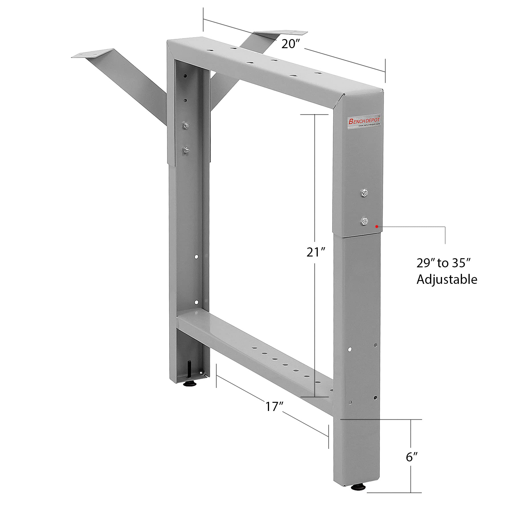 Workbench Table Frame Leg - Center Leg - 20