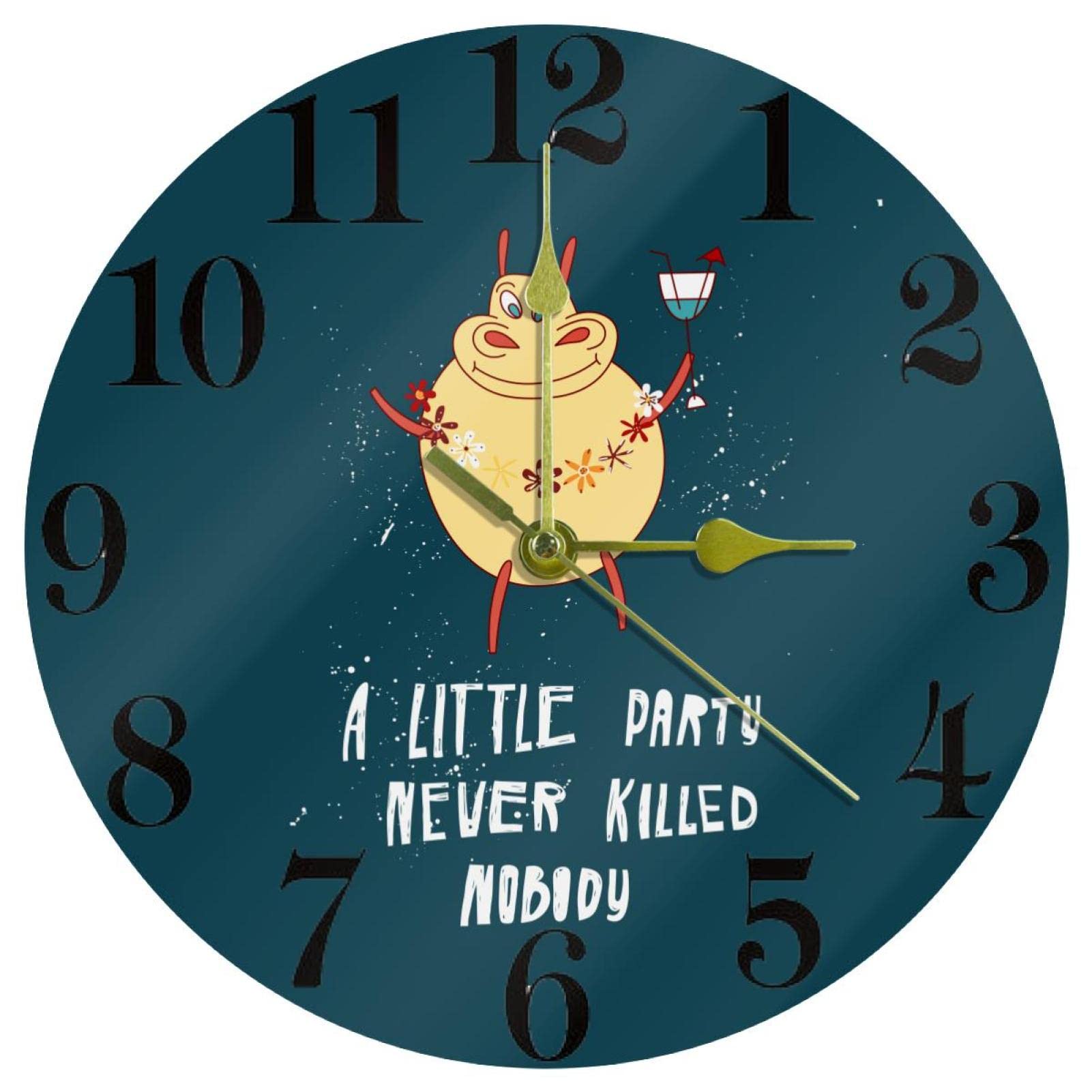 Horloge murale sans bruit Hippopotamus pour éliminer le tic-tac stressant
