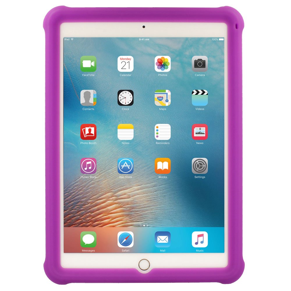 TECHGEAR Coque Pour IPad 9,7 Pouces  2018/2017  - Coque De Protection Robuste Et Robuste Design Antichoc Survie Avec Support Amovible Ecole Enfants Builders Cover Noir