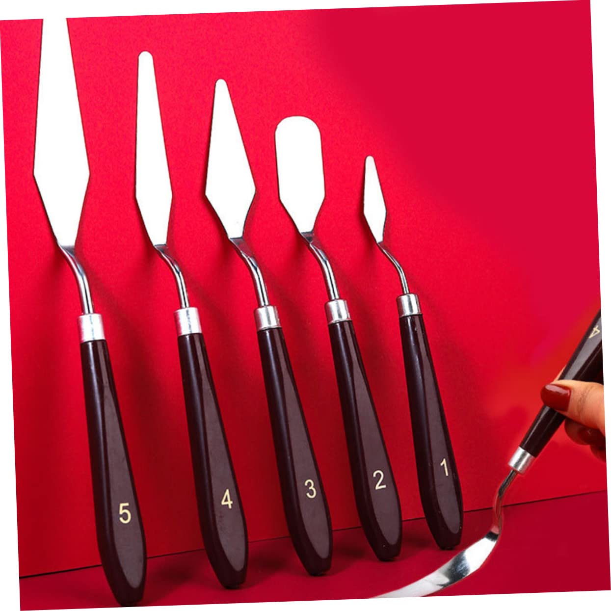 ibasenice 3sets 3d Printer Palette Knife Set Oil Painting Shovel Mixing Tool Spatula Set Plastic Handle 5pcs*3