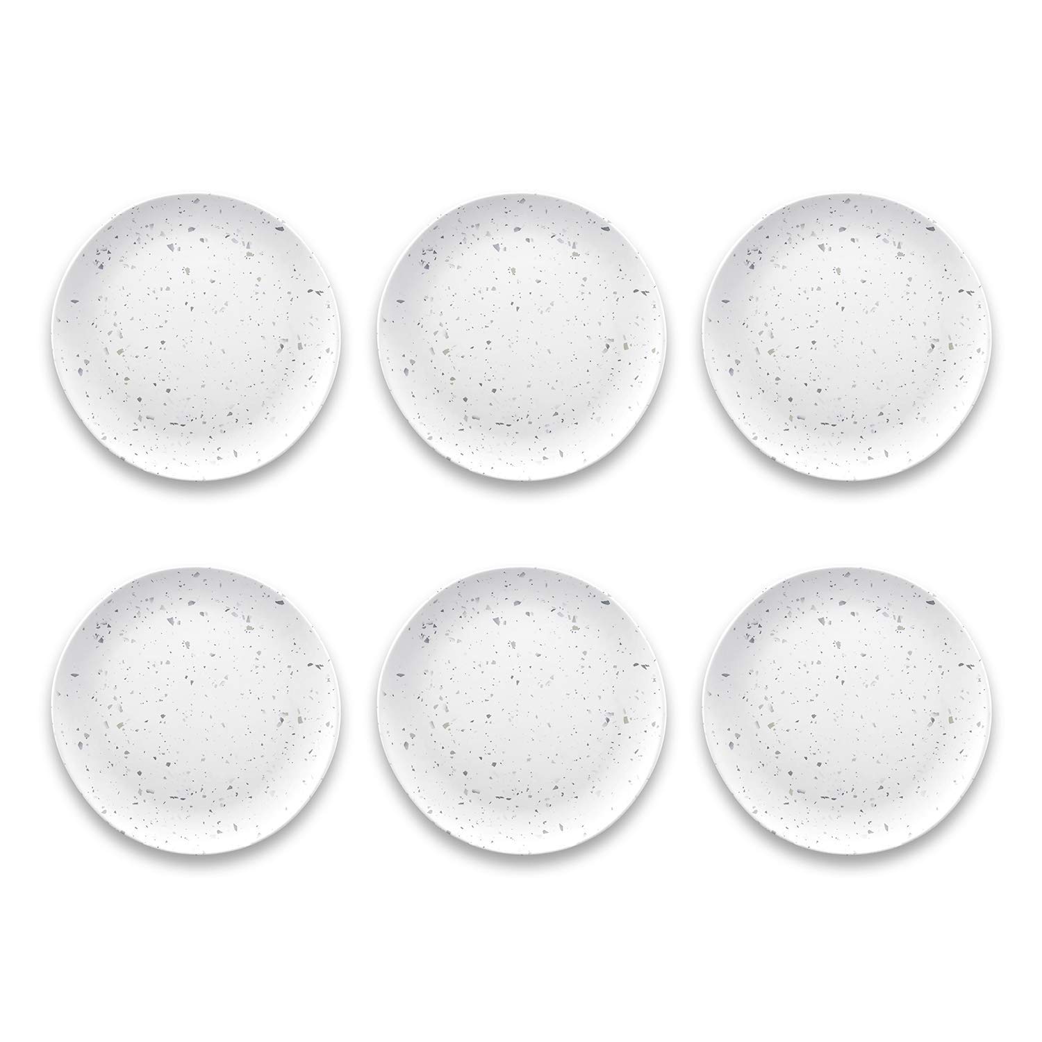TarHong Terrazzo Salad Plate, 8.5", Melamine, Set of 6