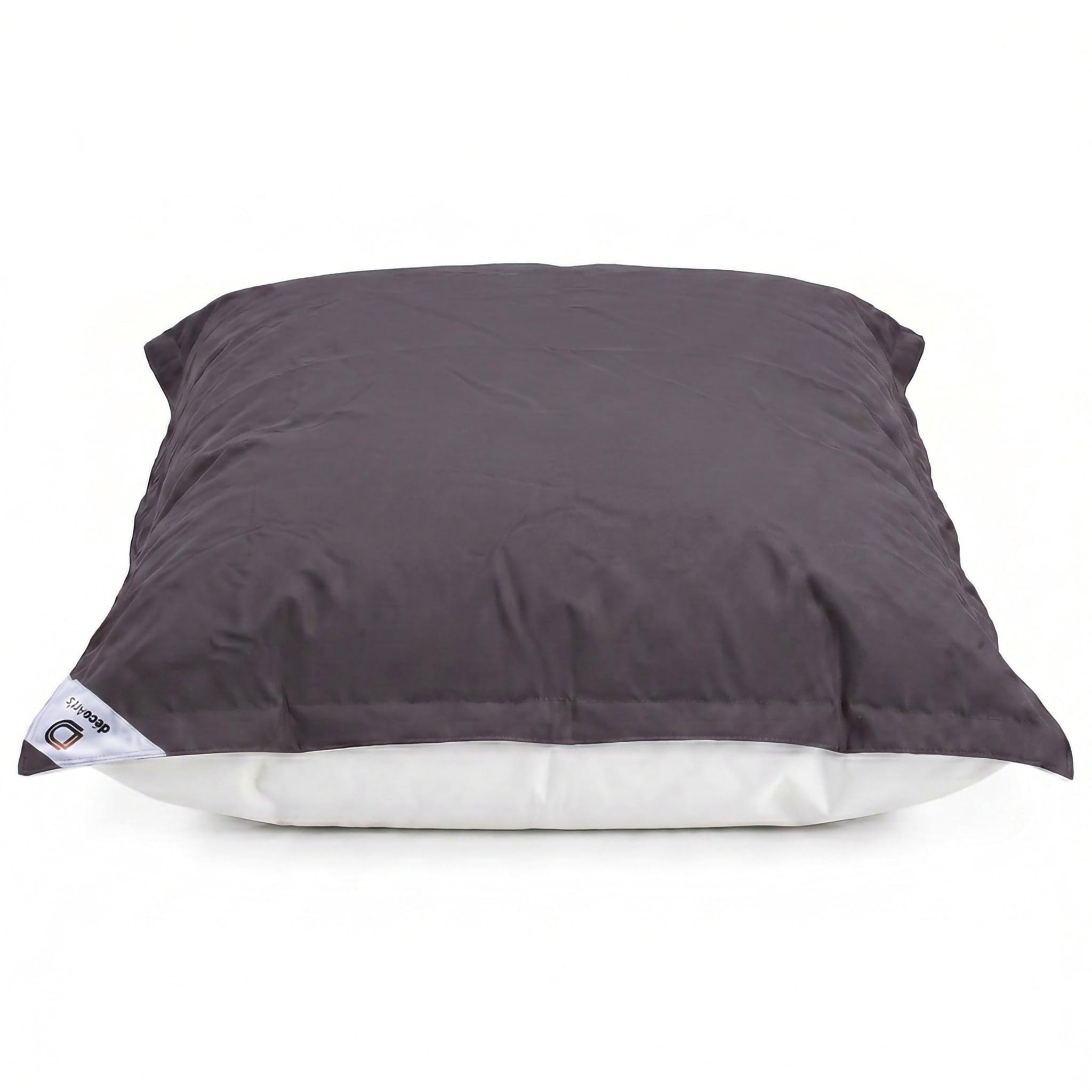 Pouf da Esterno Gigante XXL 180x140cm Imbottito (Non Gonfiabile) Galleggiante Piscina - Pouf Giardino Impermeabile Sfoderabile - Riempimento 450L Palline Polistirolo - Grigio Carbone