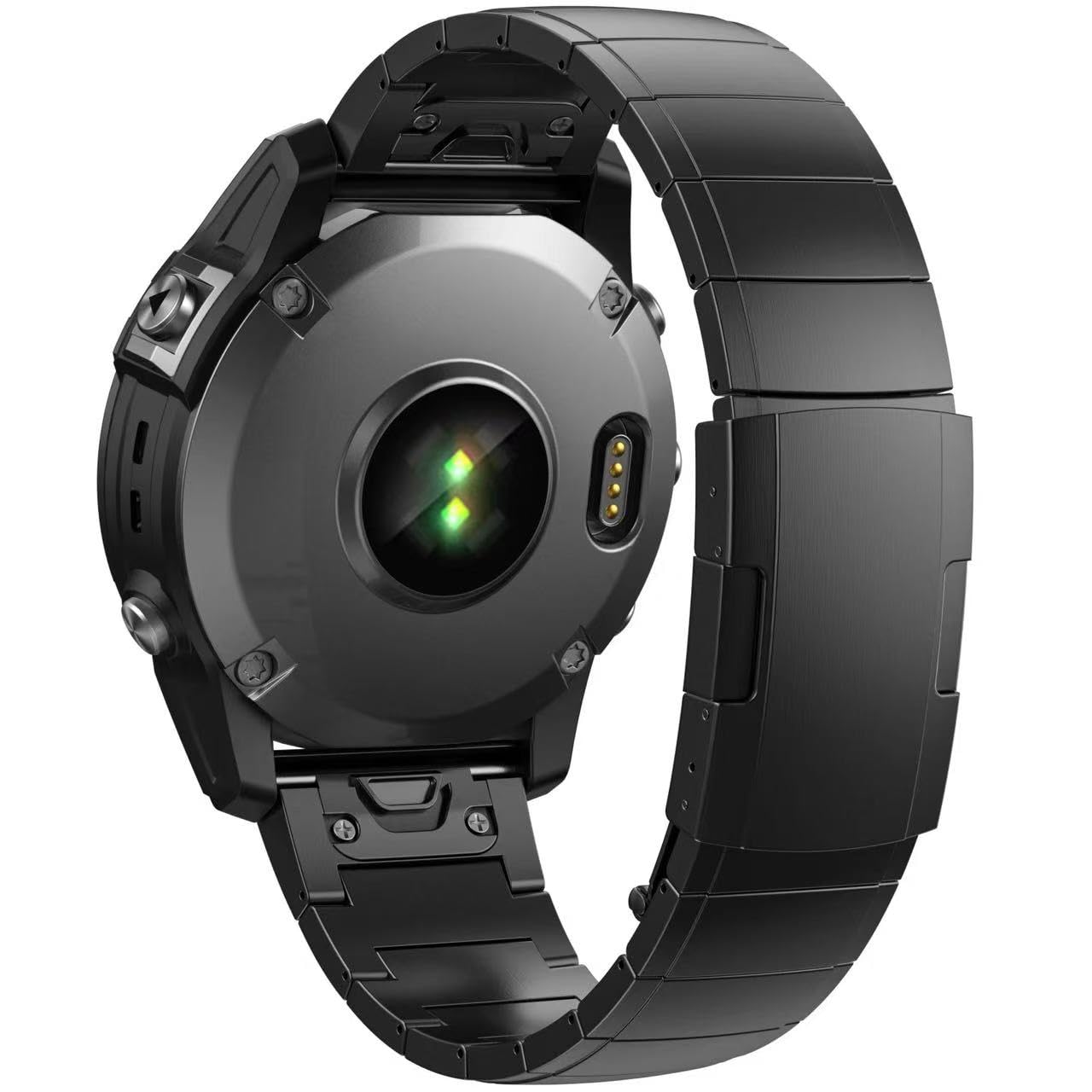 Bracelet en titane de 26 mm compatible avec Fenix 8 51 mm/Enduro 3 51 mm/7X Pro/6X Pro, bracelet en métal de 22 mm avec fermeture rapide compatible avec Fenix 8 47 mm/E 47 mm/7/6 Pro/5 Plus