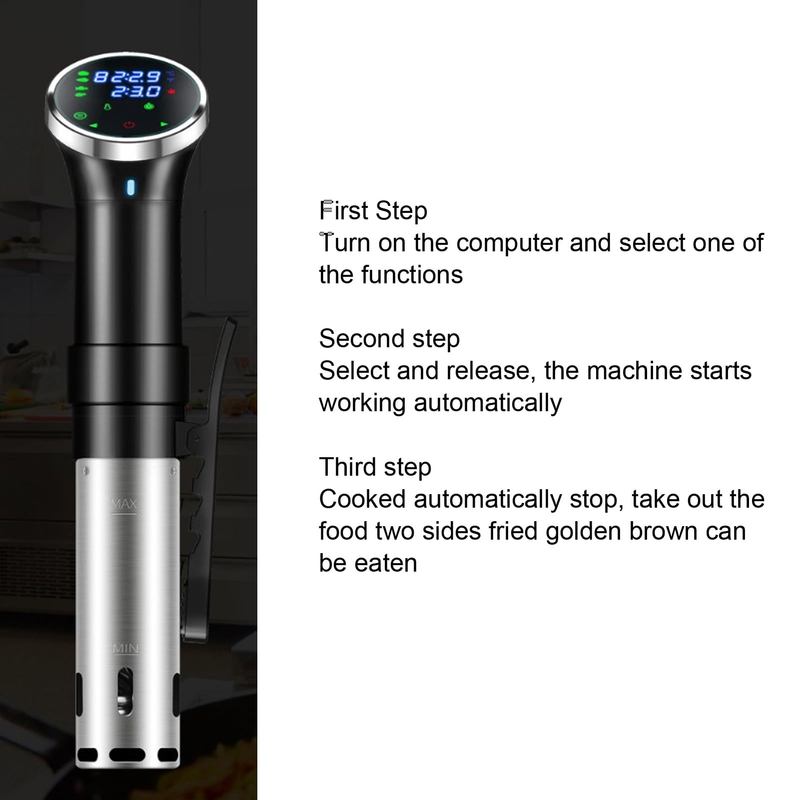 Dpofirs Immersion Cooker, 1100W Immersion Circulator Accurate Temperature Control for Kitchen (US Standard 110V)