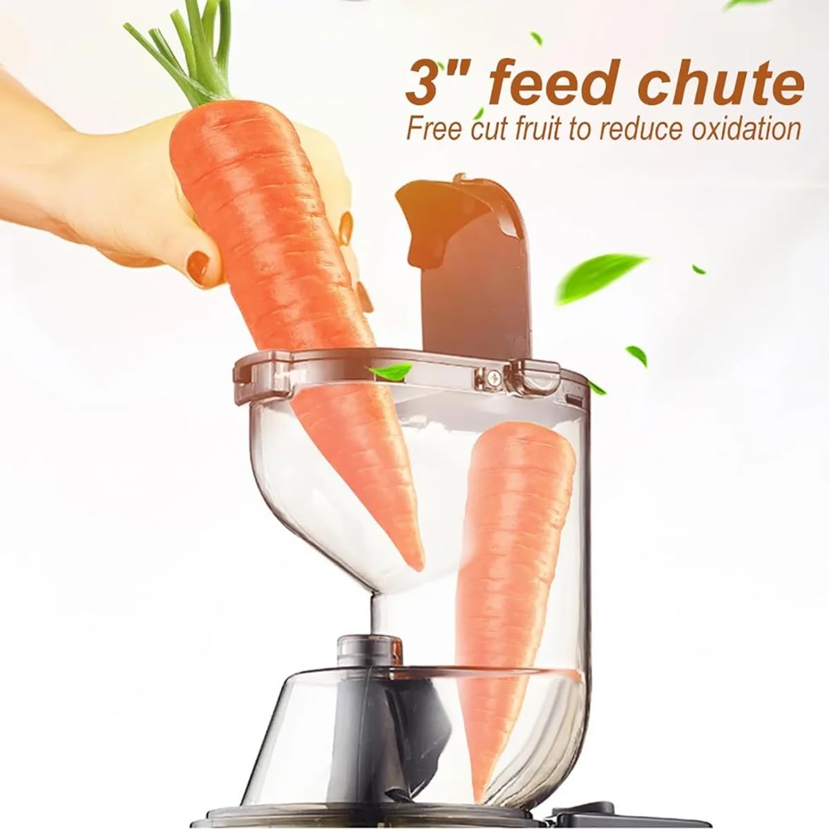 Spremiagrumi Masticatore, Scivolo di Alimentazione a Bocca Larga Spremiagrumi Lento, Alta Resa del Succo, Separazione del Succo della Polpa a Doppia Bocca, Spremiagrumi a Freddo per Frutta e Verdura