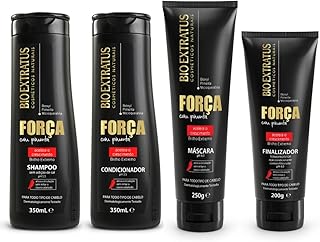 Kit Força com Pimenta Shampoo, Condicionador 350mL, Máscara 250g e Finalizador 200g Bio Extratus