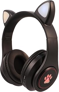 SECFOU Fone De Ouvido Fones De Ouvido Orelha De Gato Fone De Ouvido Brilhante Fone De Ouvido Laptop Fones De Ouvido Fones De Ouvido Fones De Ouvido Fofos