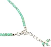 Vista 36 de Pulsera ajustable de plata esterlina 925 con cuentas completas para mujer, cuentas de piedras preciosas naturales, pulsera delicada, regalo