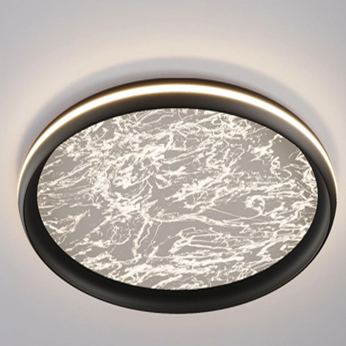 Lampy sufitowe do wnętrz w stylu kremu maślanego, metalowe i akrylowe, płaskie oświetlenie, okrągłe lampy sufitowe o dymnym wzorze, idealne do sypialni i gabinetów
