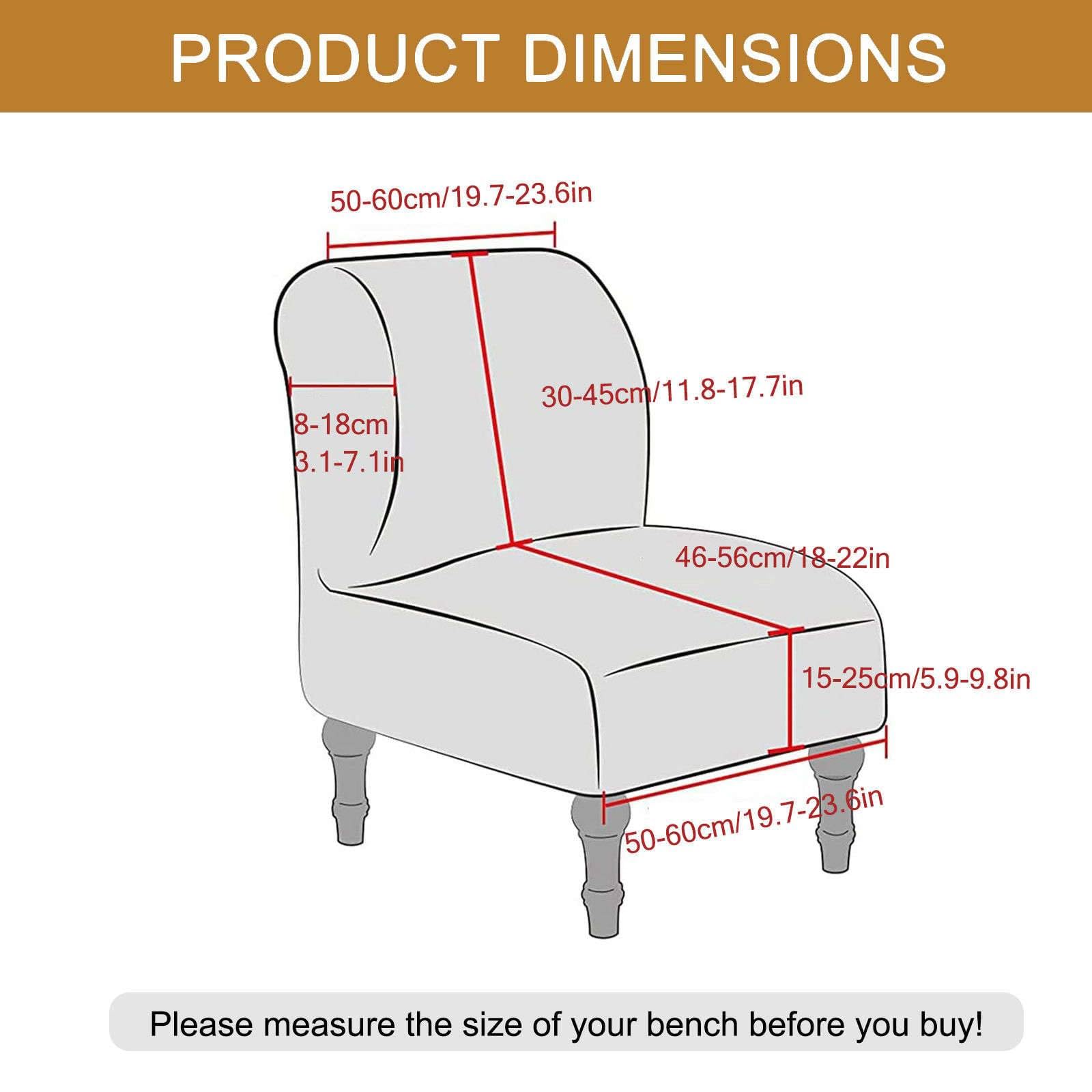 ZRCYXDW Stretch Armless Chair Slipcover, Soft Armless Accent Chair Cover Removable Washable Slipper Chair Cover with Elastic Bottom for Living Room Hotel- Purple-1 Piece