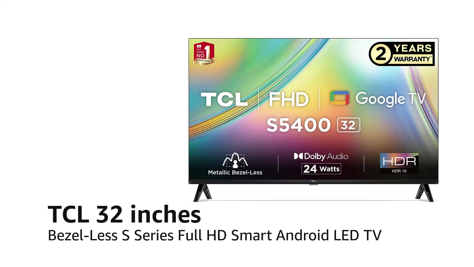 TCL 80.04 cm (32 inches) Bezel-Less S Series Full HD Smart