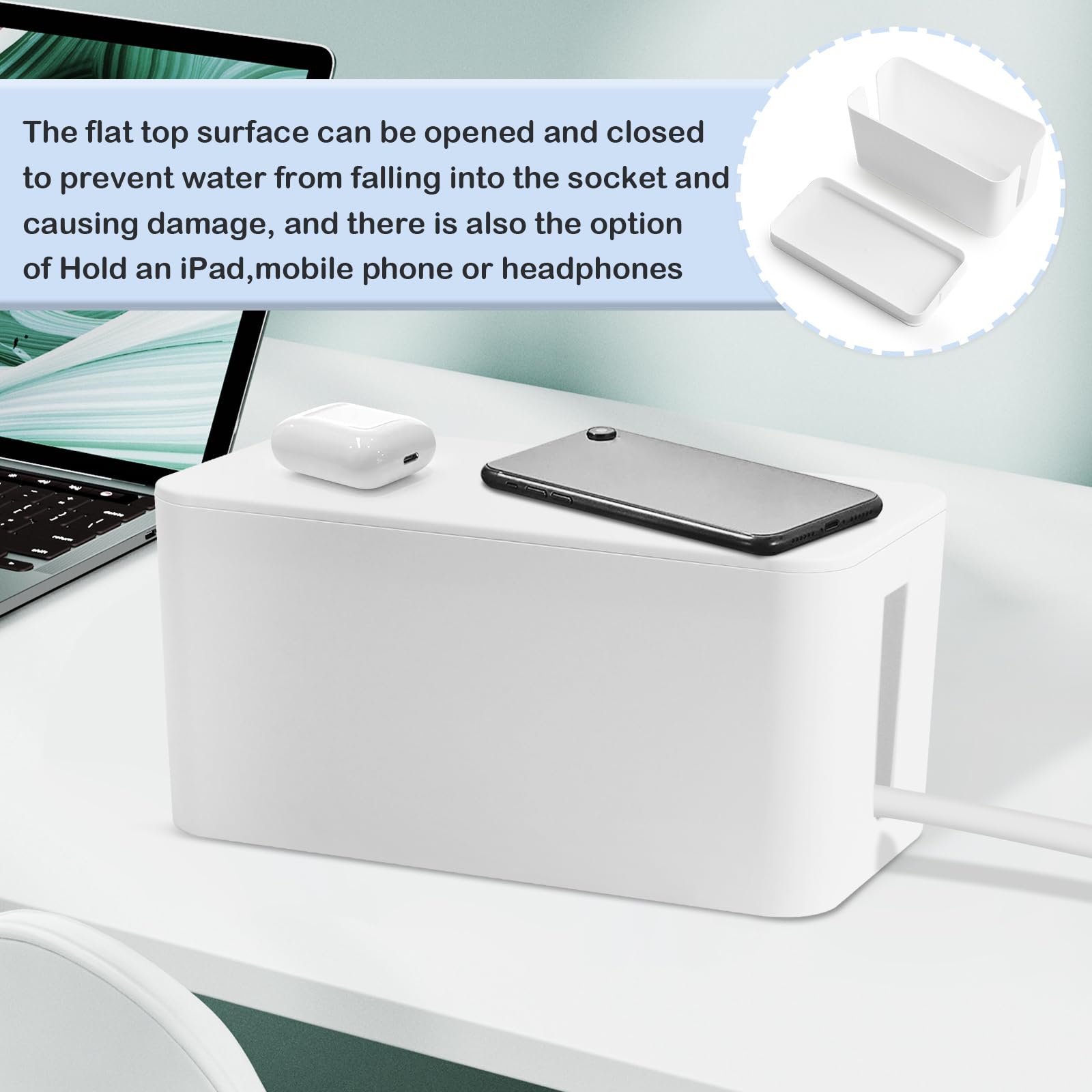 Produktbild von Kabelmanagementbox, Aufbewahrungsbox Für Kabel Mit