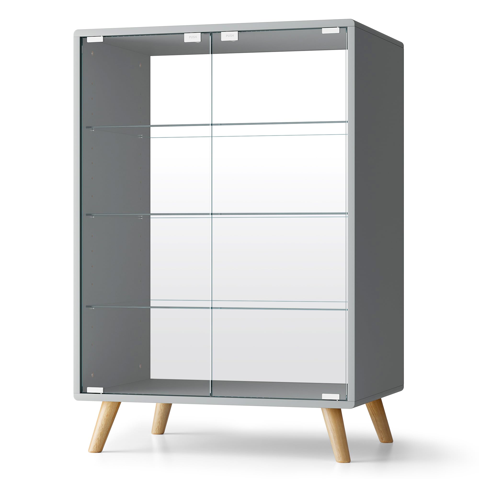 Amazon.co.jp: コレクションシェルフ ワイド大容量 ガラスディスプレイ