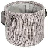 LOMOS Cestino portaoggetti 'Svea' decorativo in effetto lavorato a mano con due maniglie (a 25cm/l...