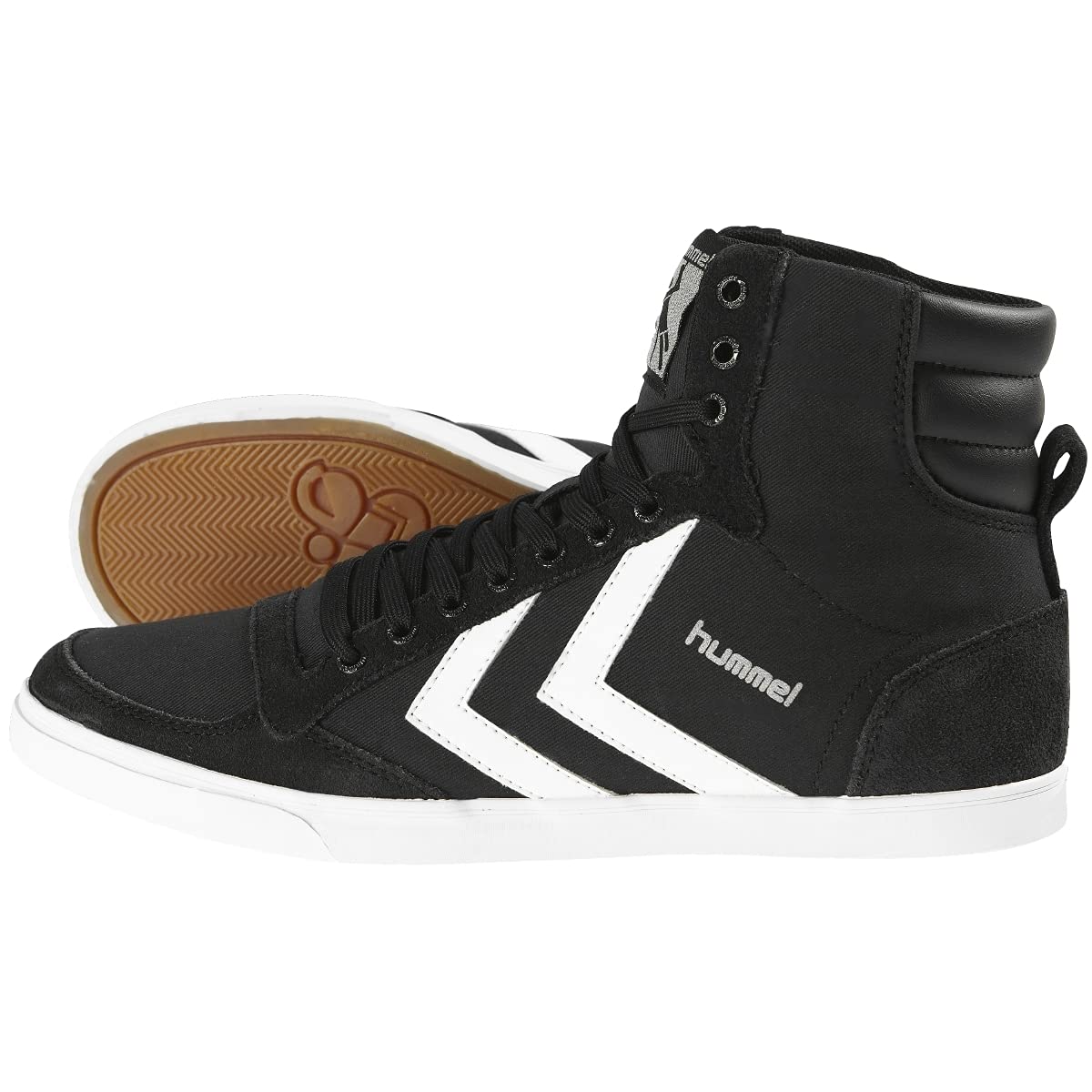 hummel Unisex Slimmer Stadil High Sneaker, Black, Size 43