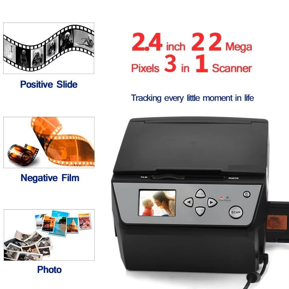 Scanner for diapositive 22 Mega Pixel 4 in 1 COMBO e scanner for pellicole digitali 135 Convertitore di negativi Foto 35mm(Only scanner)