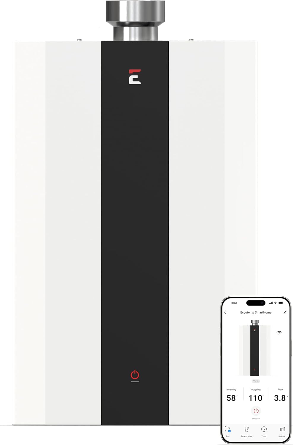 Eccotemp Smart Home Indoor 4.0 GPM Natural Gas Tankless Water Heater