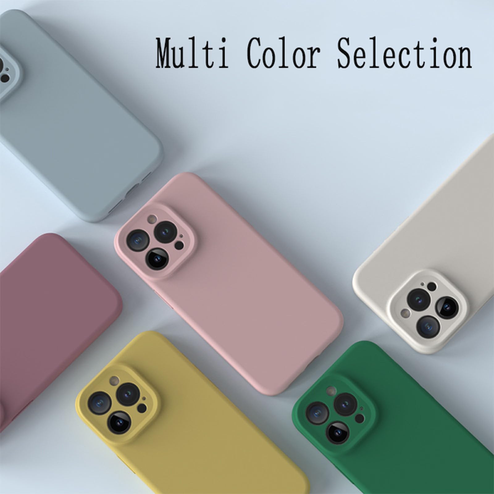 LXURY Ultra cienkie etui na iPhone'a 15 Pro Max/15 Pro/15 Plus/15, oryginalne etui z płynnego silikonu z ochroną obiektywu aparatu fotograficznego, miękka osłona premium, białe, 38 cm