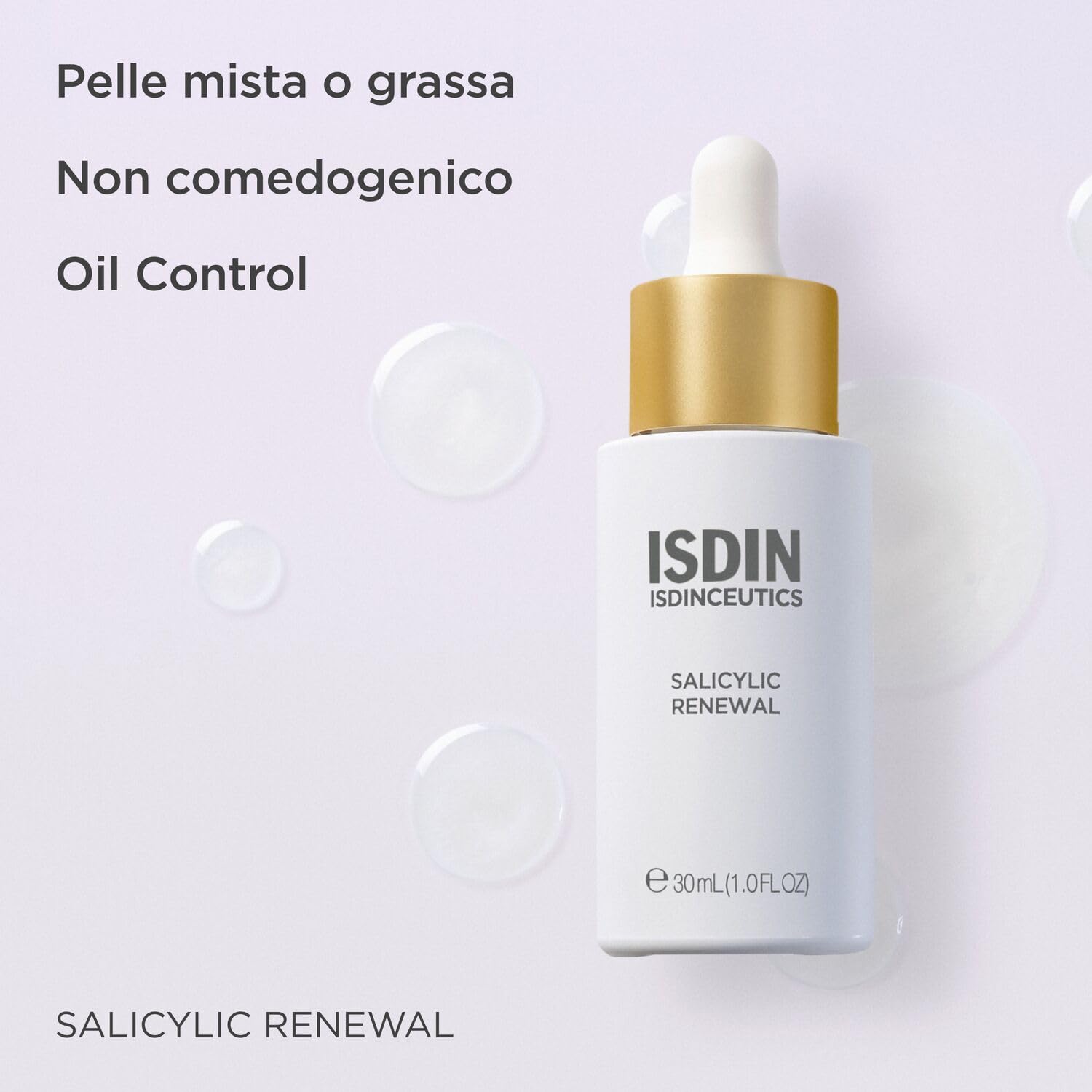 ISDIN Isdinceutics Salicylic Renewal (30 ml) | Siero Viso con Acido Salicilico, Aiuta a Ridurre Imperfezioni e Rughe | Anti-età | Assorbimento Rapido | Texture Leggera