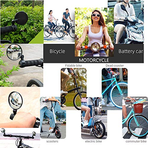 image for NO Bike Mirror,Bicycle mirrors for handlebars,360 Rotatable Handlebar 