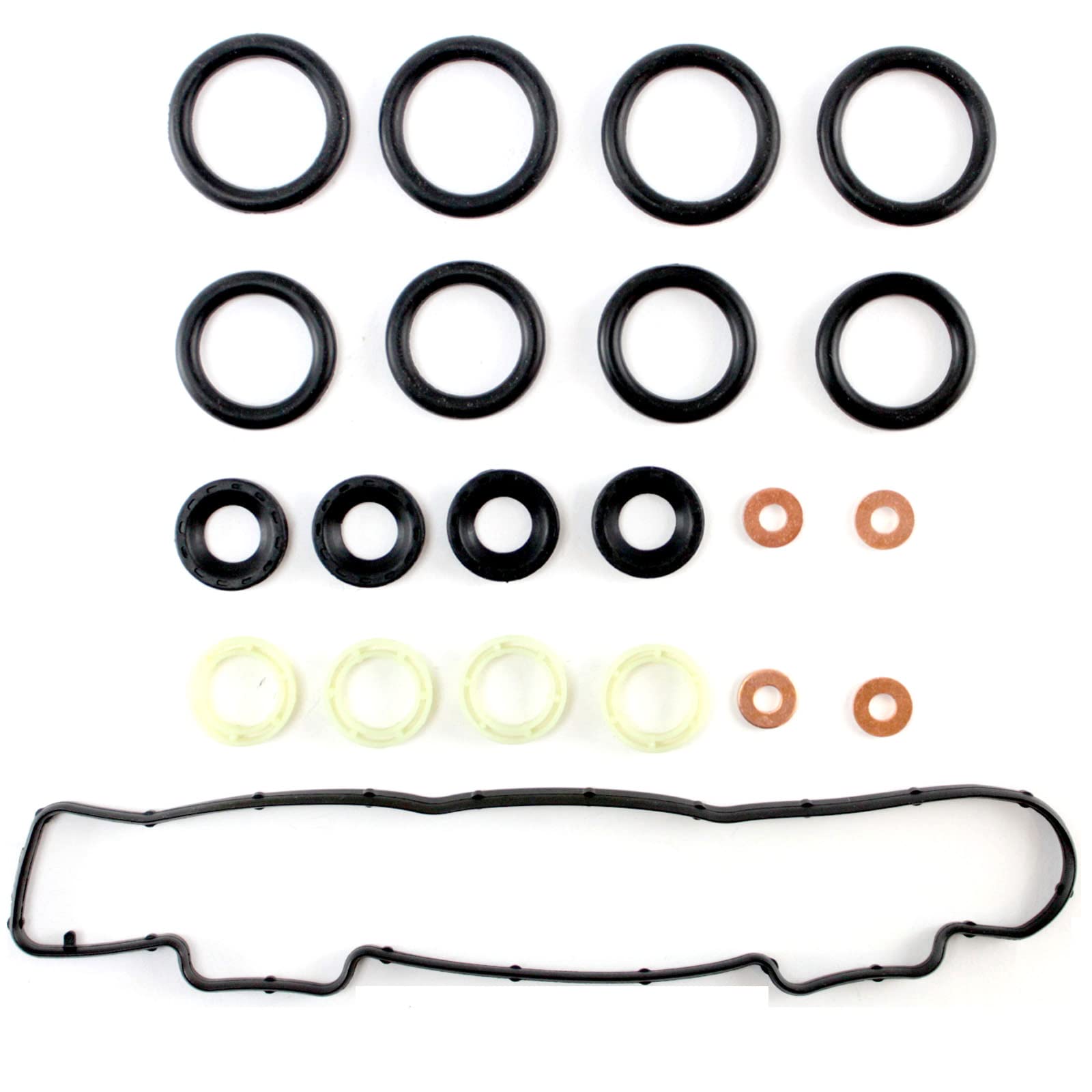 Kit Montage Joint Injecteur AVEC Joint d'Admission ET Joint de Cache Culbuteur compatible pour BERLINGO C2 C3 C4 C5 II III XSARA PICASSO 1007 206 207 CC SW 307 308 407 PARTNER 1.6 HDI - 1610564580