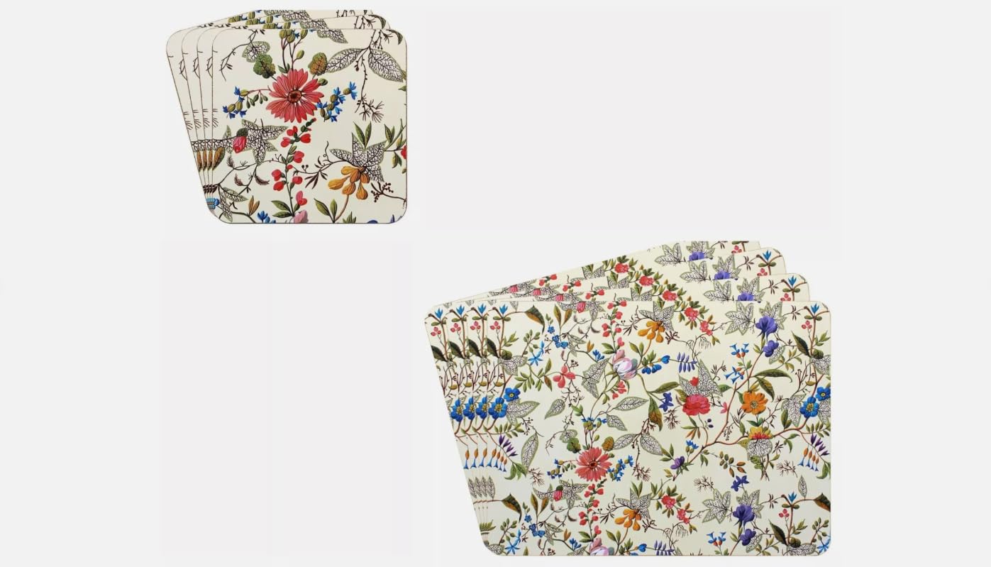 Tamersgifts William Kilburn Placemat Coaster Set Sets Of 4 Placemats With 4 Matching Coasters (William Kilburn Placemat Coaster Set)