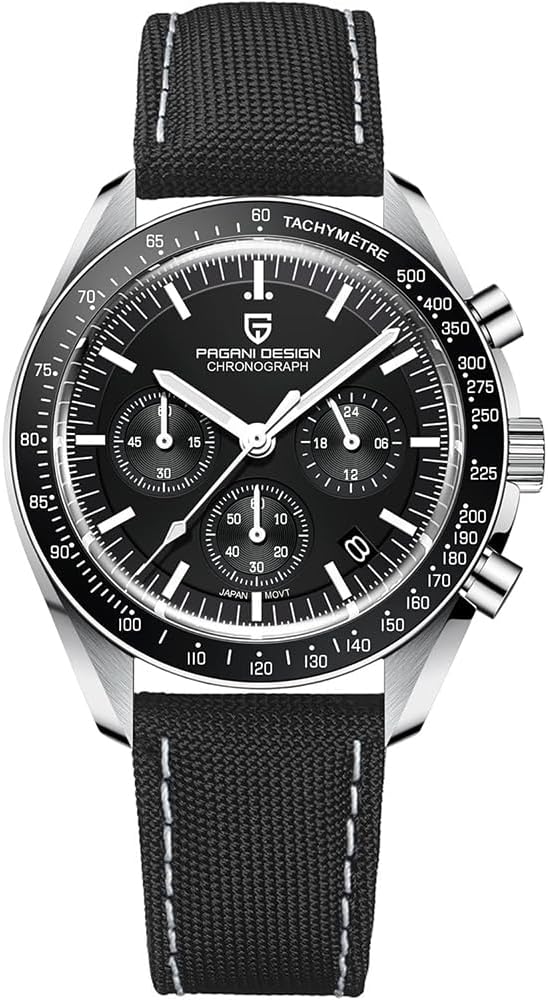 Pagani Design 1701 V3 Men's Chronograph Quartz Dial 40mm VK63 Movement Stainless Steel Mirror Sapphire Watch 100 Metre Water Resistant Sports Watch