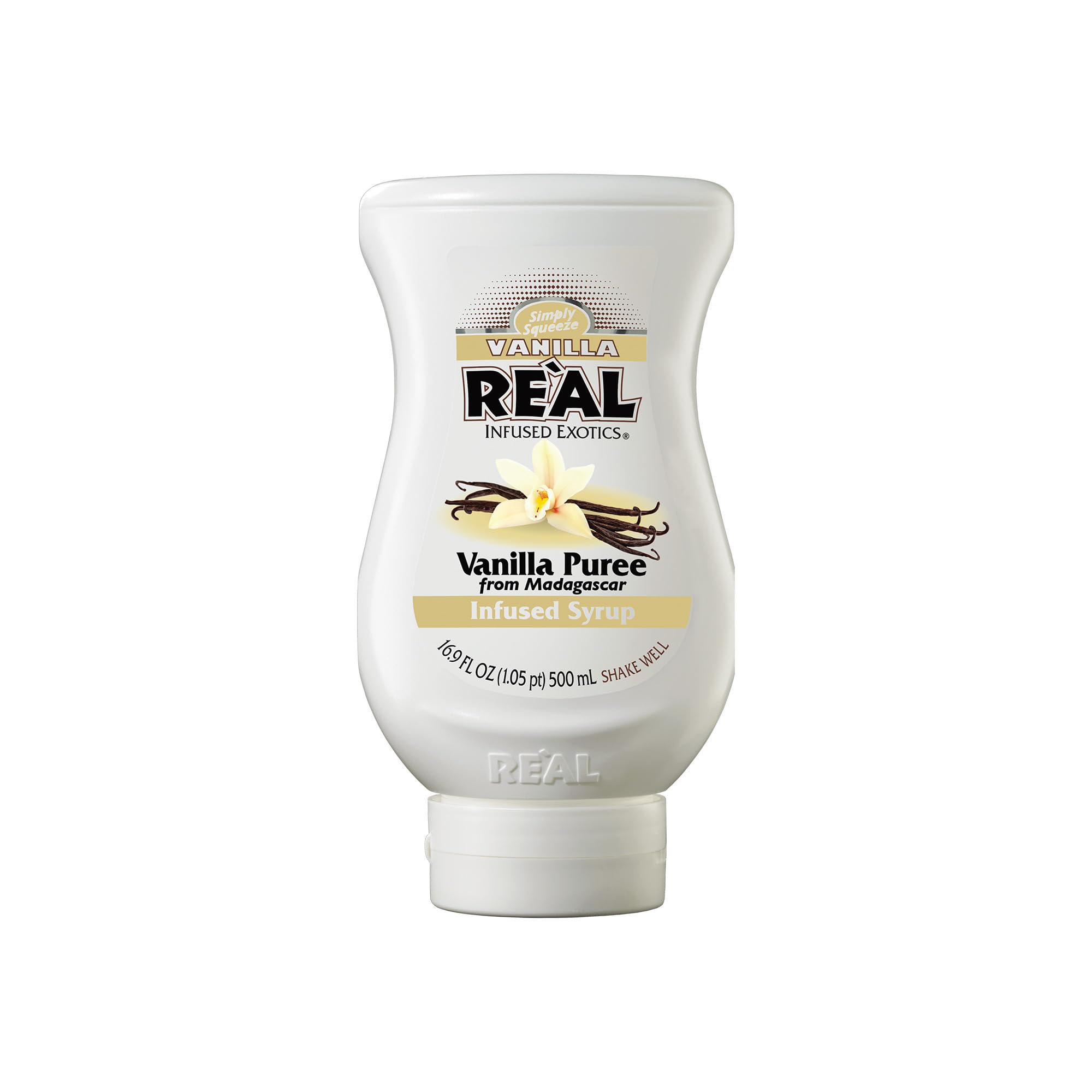 Re’al Syrup | Madagascar Vanilla Infused Syrup | Made with Real Vanilla | 500ml |Natural Ingredients| Cocktails, Baking, Smoothies, Coffee, Desserts, Coffee syrup, Hot Chocolate