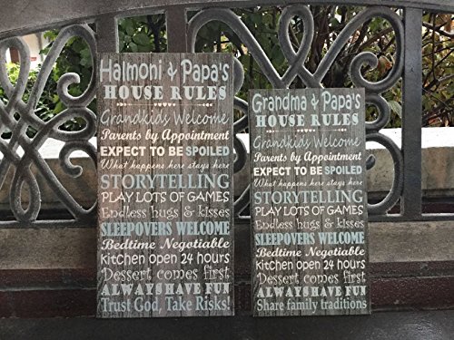Grandparents Gift, Mother's Day Canvas Sign, Nicknames Of Choice, House Rules, Perfect Present #TOP5