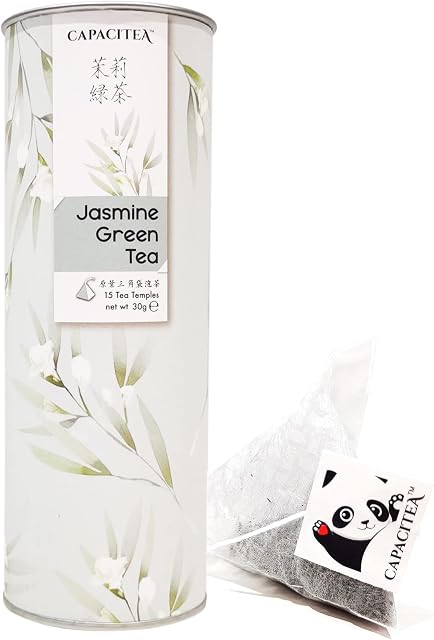 CAPACITEA Hot & Cold Brew Jasmine Green Tea (15 Pyramid Tea Bags, 30g)