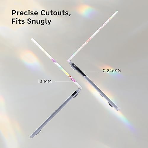 Miniatura 65 de Funut Funda compatible con MacBook Air de 15 pulgadas 2024 2023 versión M3 A3114 M2 A2941 con pantalla de retina líquida y Touch ID, carcasa rígida